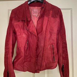 Costume National leather biker jacket